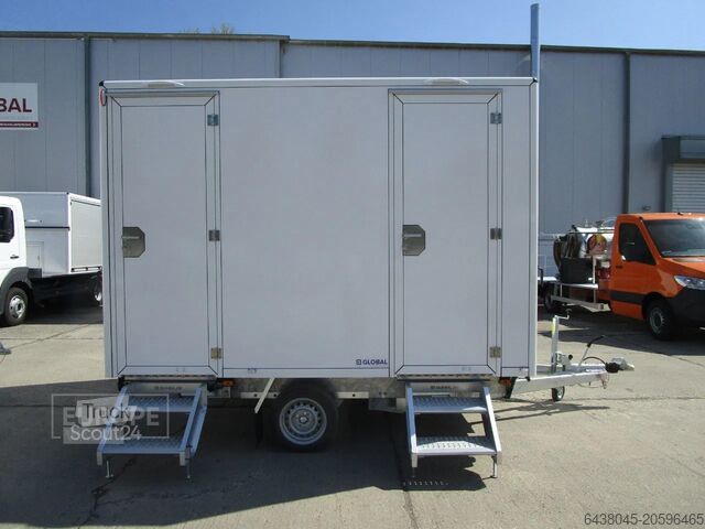 WC mobile TEDESCO di QUALITÀ GLOBALE, modello 2-1-2 GLOBAL, direttamente dall’importatore! GLOBAL KWALITEIT DUITSE toiletwagen type 2-1-2 GLOBAL ...