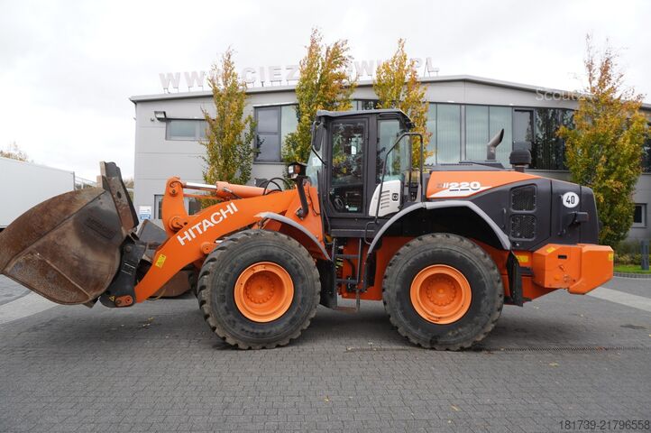 Belden kırmalı yükleyici Hitachi ZW220 articulated loader / 2 buckets