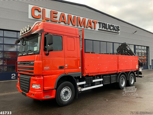 Kranwagen DAF FAT 105 XF 460 6x4 Manual Full Steel Hiab 16 To...