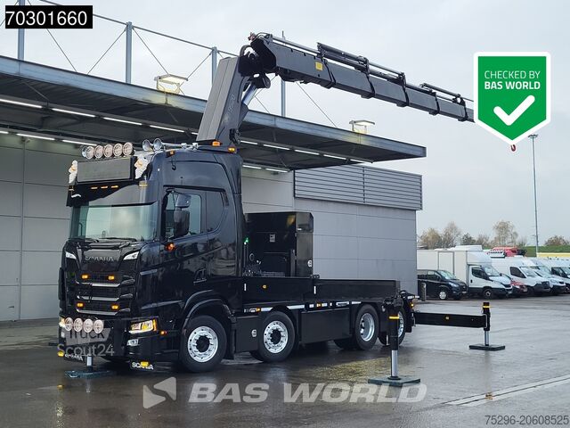 Standard tractor Scania S660 8X2 HMF 9520OK-RCS Crane Kran Fifth wheel ...