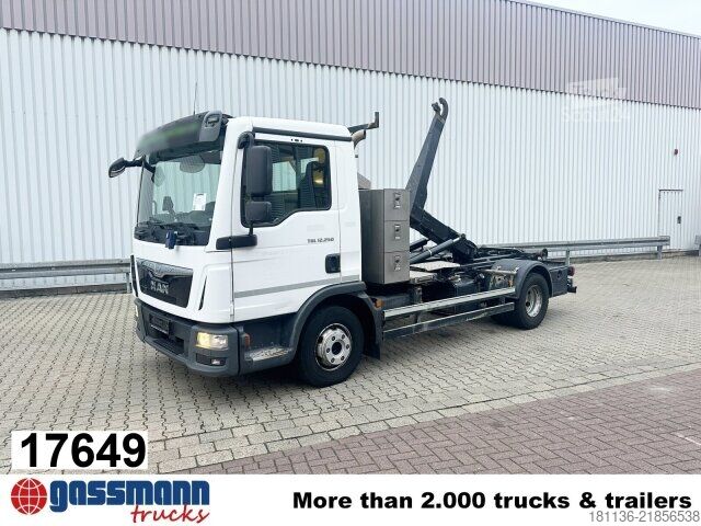 Φορτηγό γερανός roll-off MAN TGL 12.250 4x2 BL, Palfinger Abroller P 07-25MPA,