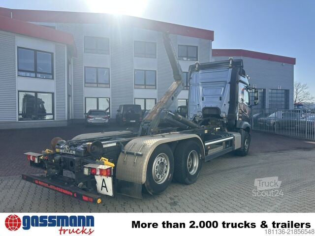 Camião porta-contentores de gancho Mercedes-Benz Actros 2548 L 6x2, Liftachse, Retarder, Navi,
