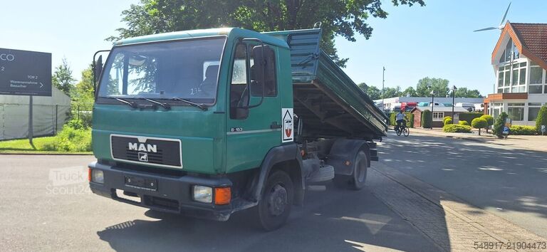 3 yönlü damper MAN 8.153K Kipper 4x2 Meiller/Stahl