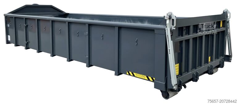 Roll-off container 15m³ Abrollcont., Heckkl. Abklappbar u.
