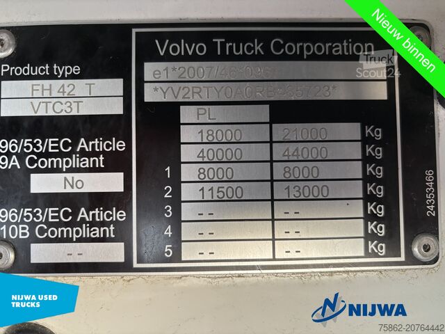 معيار SZM Volvo FH 460 TC 4x2 CMS + Low Mileage