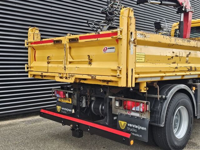 Volquete con grúa MAN TGM 18.250 4x4 BB / CRANE + 3 SIDE TIPPER