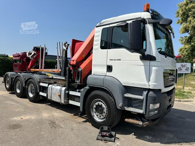 Système de bras à crochet MAN TGS 35.400 8x4 TRIDEM HOOKLIFT T22 + CRANE PALF...
