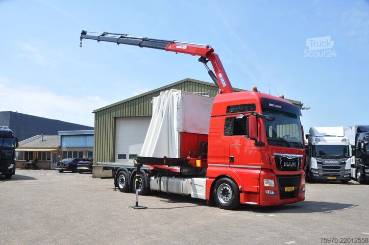Автомобил с кран MAN TGX 26.480 XXL 6X2 HMF 2620 CRANE + BDF BODY + ...