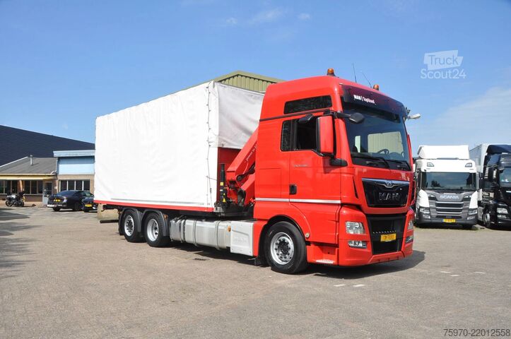 Автомобил с кран MAN TGX 26.480 XXL 6X2 HMF 2620 CRANE + BDF BODY + ...