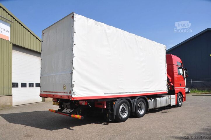 Автомобил с кран MAN TGX 26.480 XXL 6X2 HMF 2620 CRANE + BDF BODY + ...