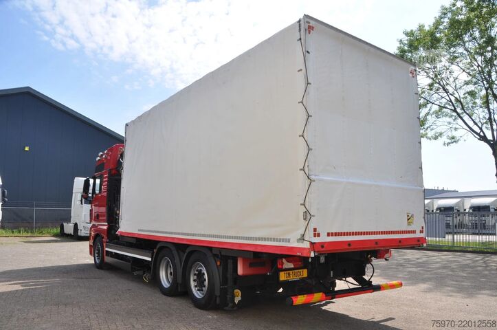 Автомобил с кран MAN TGX 26.480 XXL 6X2 HMF 2620 CRANE + BDF BODY + ...