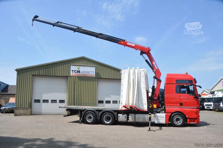 Автомобил с кран MAN TGX 26.480 XXL 6X2 HMF 2620 CRANE + BDF BODY + ...