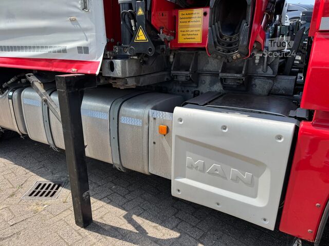 Vrachtwagen met kraan MAN TGX 26.480 XXL 6X2 HMF 2620 CRANE + BDF BODY + ...