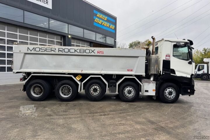 Tipper truck RENAULT C480 10x4 Moser Bordmatik