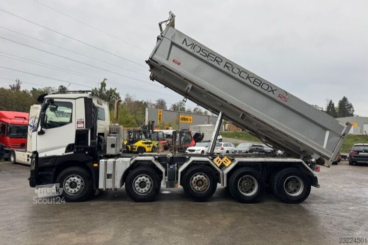 Tipper truck RENAULT C480 10x4 Moser Bordmatik
