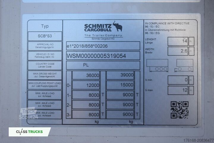 Reefer semitrailer SCHMITZ CARGOBULL SKO DDeck FP45 TK SLXi 300 LA h2.7m