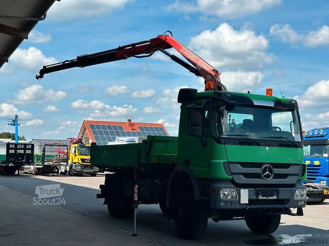 Camion-benne tricar MERCEDES-BENZ Actros 2036 4x4BB/MEILLER DSK 6m³/ FASSI F105XP