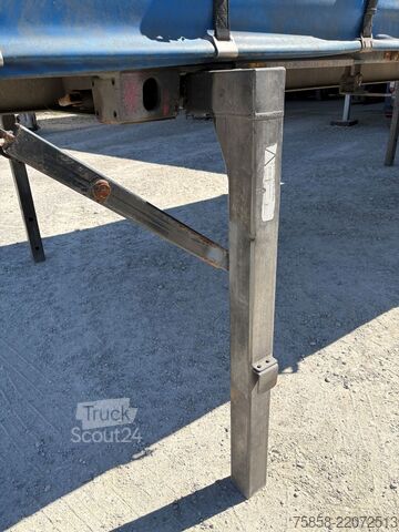 Châssis interchangeable avec plateau et bâche Wecon Verzinkt Bordwand+Schiebeplane Lochleist