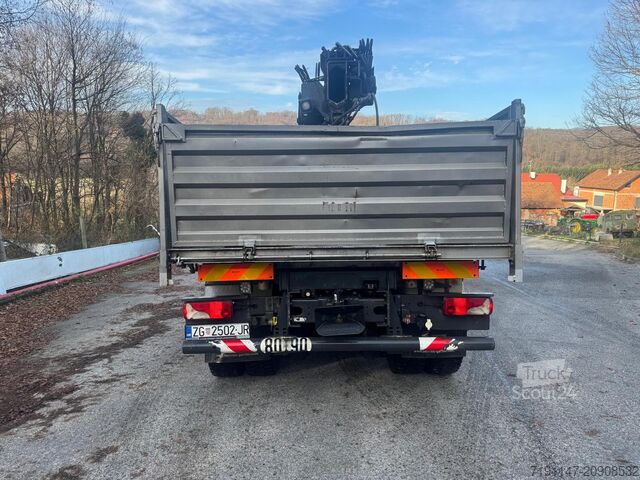 Kamyon üzerine monteli vinç Scania P320 + HIAB 144 + GARNIER Kiper