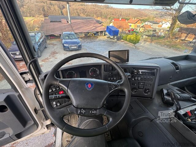Kamyon üzerine monteli vinç Scania P320 + HIAB 144 + GARNIER Kiper
