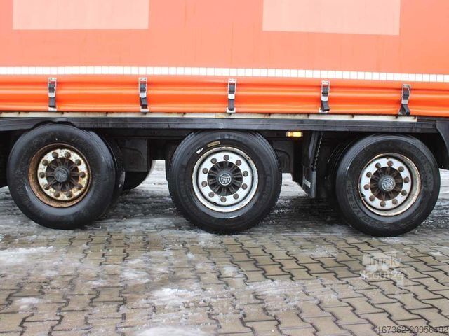 Nyitott ponyvás félpótkocsi KRONE SD, LOWDECK, MULTILOCK, LIFTING AXLE