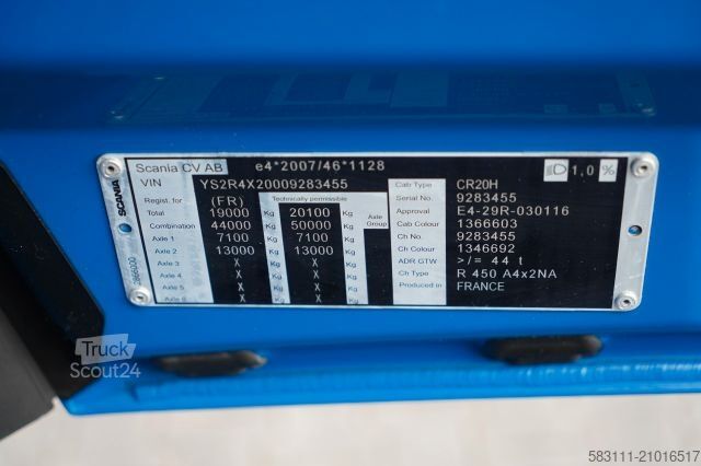 Standard tractor unit SCANIA R 450 / HYDRAULIKA / RETARDER / I-PARK COOL / A