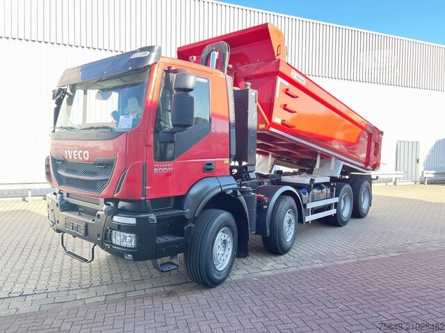 Camion à usage spécial Iveco-Magirus Trakker AD410T50 8x4 Trakker AD410T50 8x4, Stahlmulde ca. 16m³, hydr. Heckklappe