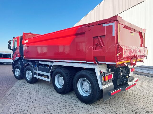 Camion à usage spécial Iveco-Magirus Trakker AD410T50 8x4 Trakker AD410T50 8x4, Stahlmulde ca. 16m³, hydr. Heckklappe