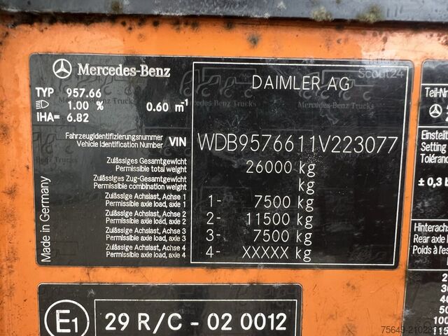 Camion à ordures Mercedes-Benz Econic 2629 LL 6x2/4 NLA Econic 2629 LL 6x2/4 NLA, EEV, Lenkachse, Haller X2C, Zöller-Schüttung