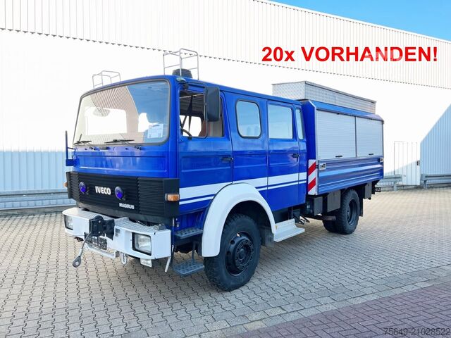Бортовой грузовик Iveco-Magirus 120-23 AW 4x4 Doka 120-23 AW 4x4 Doka, V8-Motor, Gerätewagen, Seilwinde