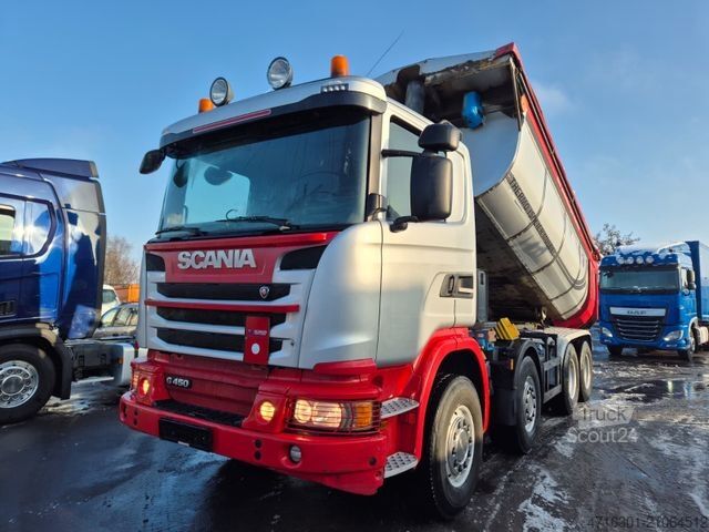 Tipper truck SCANIA G450 BB 8x4 Langendorf Thermo *Retarder|Alcoa