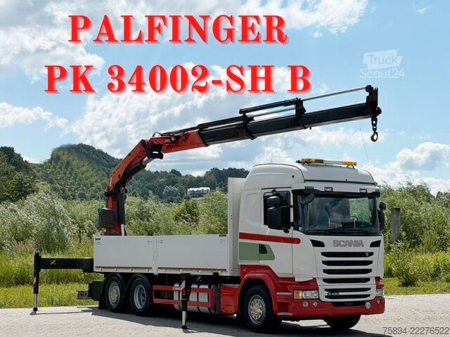 Teherautóra szerelt daru SCANIA R 450 * PK 34002-SH B + FUNK * TOPZUSTAND