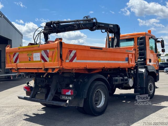 Trójstronna wywrotka MAN TGM 18.290 / 4 x 4 / KRAN mit FUNK / ANBAUPLATTE