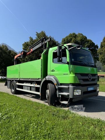 Krautuvas sumontuotas ant sunkvežimio MERCEDES-BENZ Axor 1833L PRITSCHE KRAN PK 12002 EH SEHR GEPFLE
