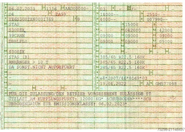 Puspriekabė su judančiomis grindimis STAS S3000ZX