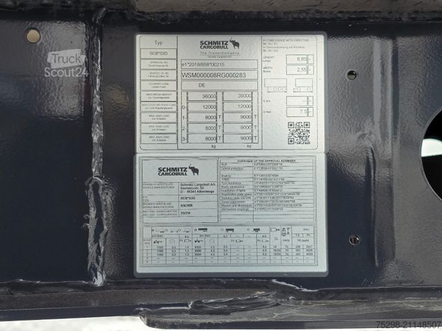 Kipper Auflieger SCHMITZ CARGOBULL SKI 24 SL 7.2 / Liftachse