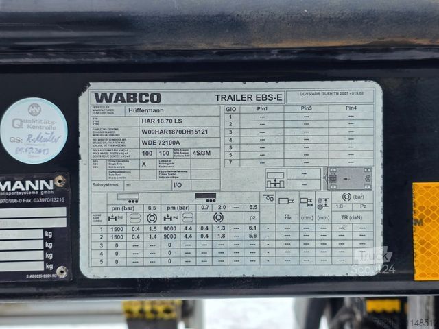 Roll off trailer HÜFFERMANN HAR 18.70