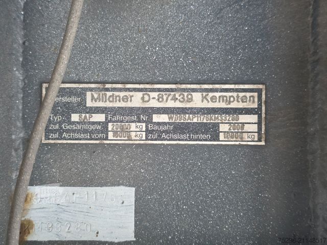 Auflieger mit Pritsche & Plane  Mildner SAP / 1 Achs
