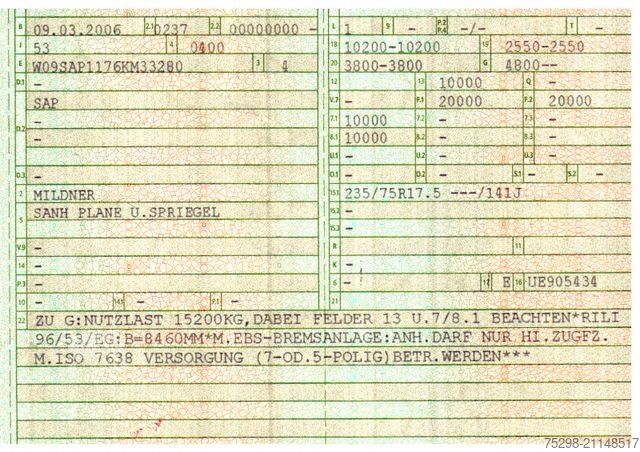 Auflieger mit Pritsche & Plane  Mildner SAP / 1 Achs