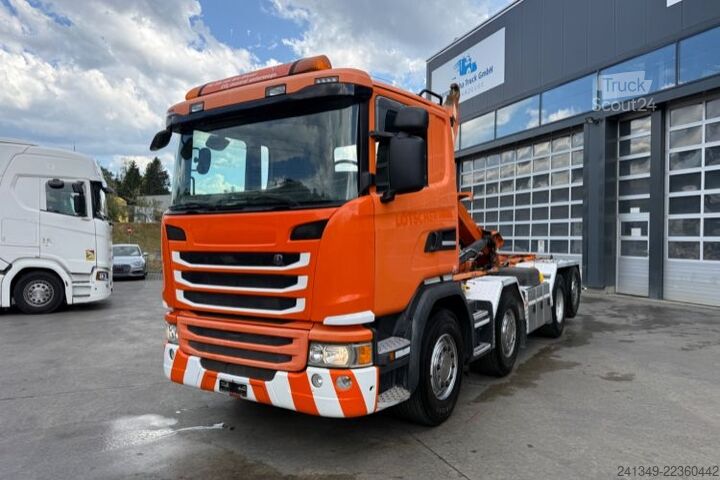Φορτηγό γερανός roll-off SCANIA G490 8x2 Hiab 20T