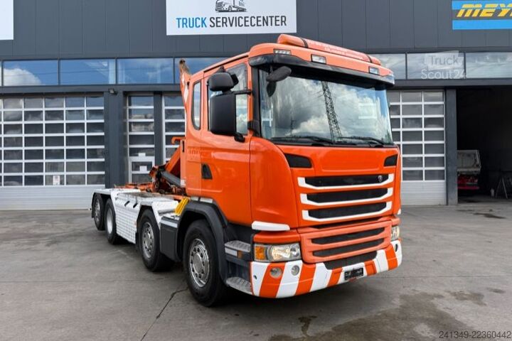 Φορτηγό γερανός roll-off SCANIA G490 8x2 Hiab 20T
