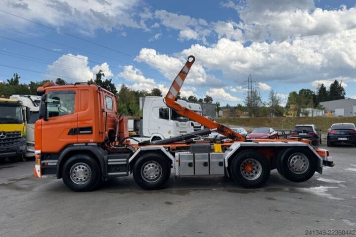 Φορτηγό γερανός roll-off SCANIA G490 8x2 Hiab 20T