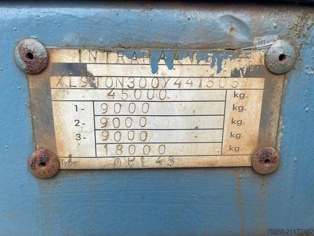 Platte bak Haan OPL 45 Heavy Duty / Rungen-Potholes /BPW / 2x L...