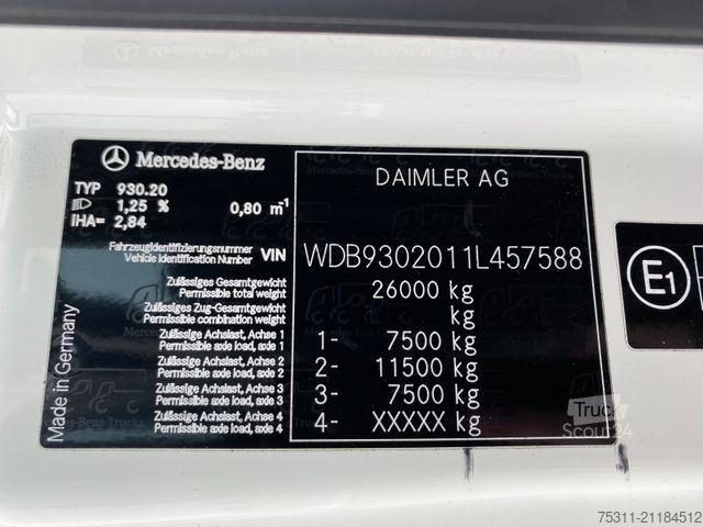 Camion-citerne MERCEDES-BENZ 2546 Actros LL | Rohr A3*3x Kammern*Retarder*AHK