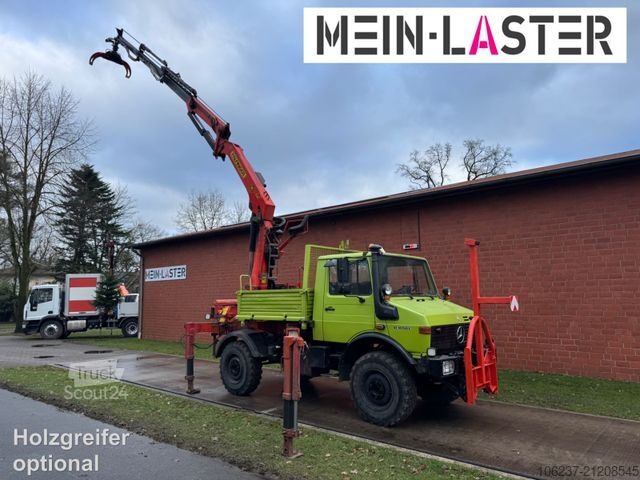 Teherautóra szerelt daru UNIMOG U 1650 PK 10500 Kran 15 m max. 3,9 t Seilwinde