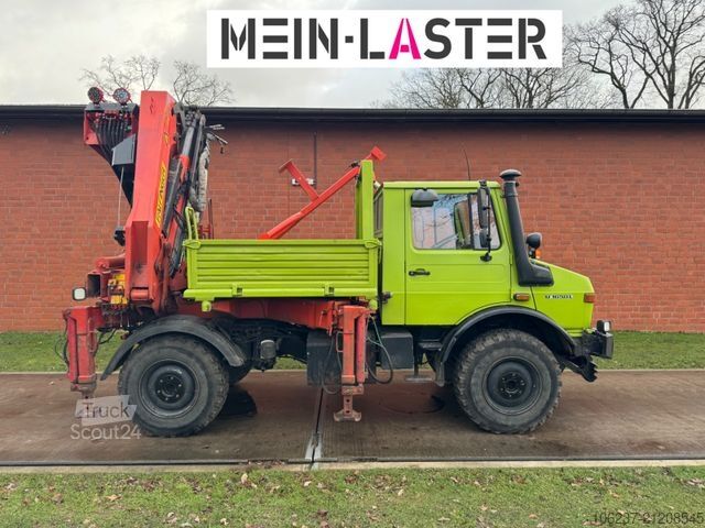 Teherautóra szerelt daru UNIMOG U 1650 PK 10500 Kran 15 m max. 3,9 t Seilwinde