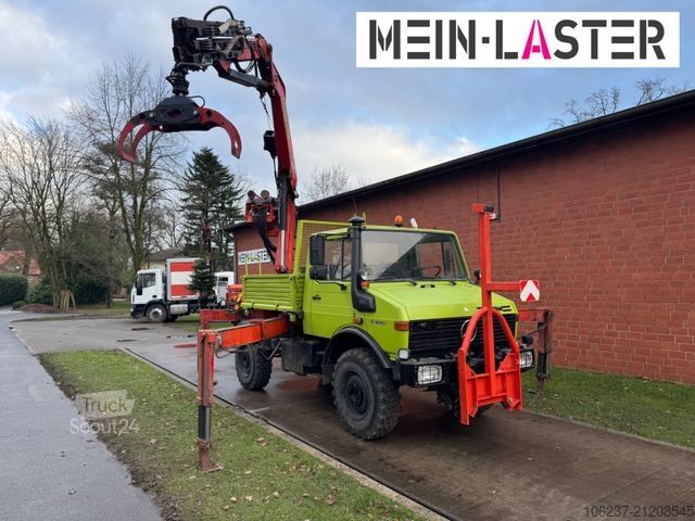 Teherautóra szerelt daru UNIMOG U 1650 PK 10500 Kran 15 m max. 3,9 t Seilwinde