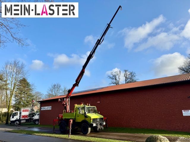 Teherautóra szerelt daru UNIMOG U 1650 PK 10500 Kran 15 m max. 3,9 t Seilwinde