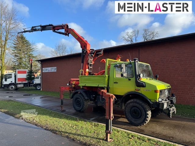 Teherautóra szerelt daru UNIMOG U 1650 PK 10500 Kran 15 m max. 3,9 t Seilwinde