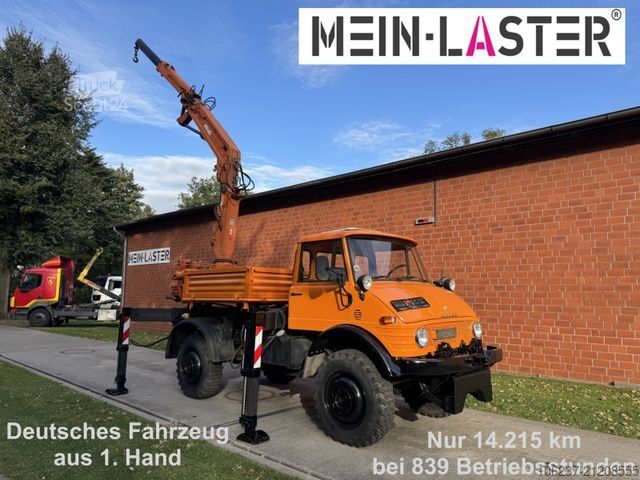 Truck-mounted crane van UNIMOG U 1100 Atlas AK 3006 nur 14.215 km-1. Hand